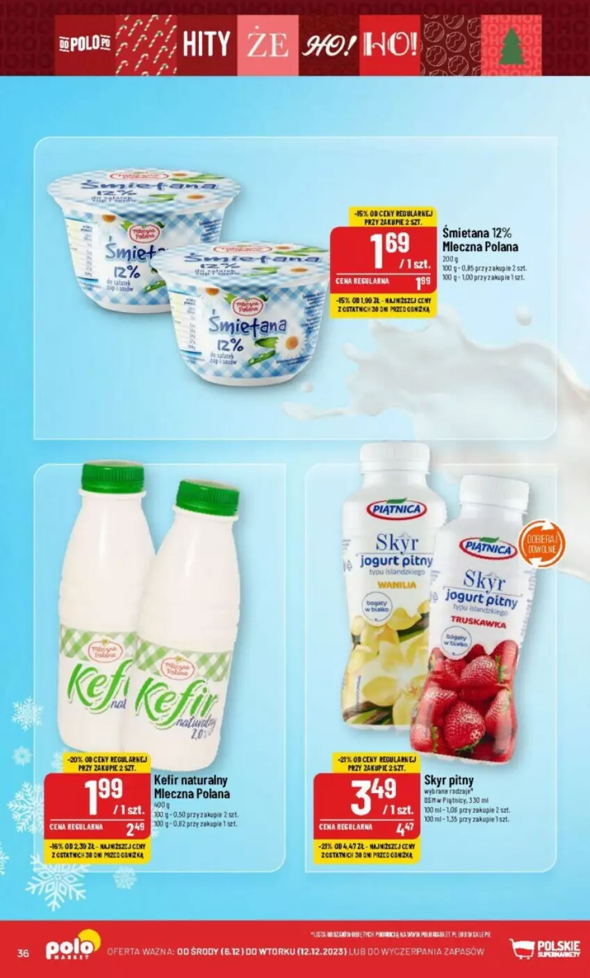 Gazetka promocyjna PoloMarket - ważna 06.12 do 12.12.2023 - strona 30 - produkty: Jogurt, Jogurt pitny, Kefir, Kefir naturalny, LANA