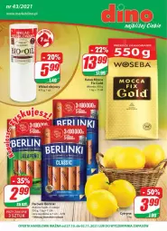 Gazetka promocyjna Dino - Gazetka - Gazetka - ważna od 02.11 do 02.11.2021 - strona 1 - produkty: JBL, Parówki, Woseba, Olej, Berlinki, Wkład olejowy