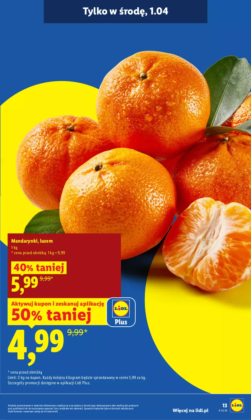 Gazetka promocyjna Lidl - Gazetka ważna od 30.03 do 1.04 - ważna 30.03 do 01.04.2026 - strona 13 - produkty: Gra, Mandarynki, Olej