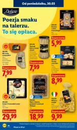 Gazetka promocyjna Lidl - Gazetka ważna od 30.03 do 1.04 - Gazetka - ważna od 01.04 do 01.04.2026 - strona 48 - produkty: Pierogi, Makaron, Sos, Ser, Korpusy, Talerz, Mimolette, Bigos, Szpinak