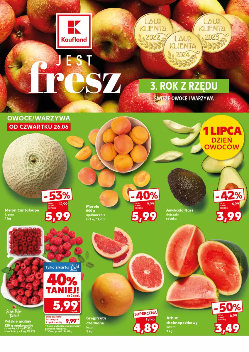 Gazetka promocyjna Kaufland - Mocny Start - ważna 30.06 do 02.07.2025 - strona 10 - produkty: Grejpfrut, LG, Maliny, Owoce, Warzywa