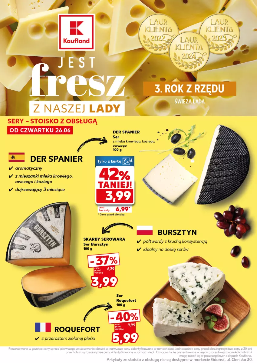 Gazetka promocyjna Kaufland - Mocny Start - ważna 30.06 do 02.07.2025 - strona 14 - produkty: Bursztyn, Roquefort, Ser