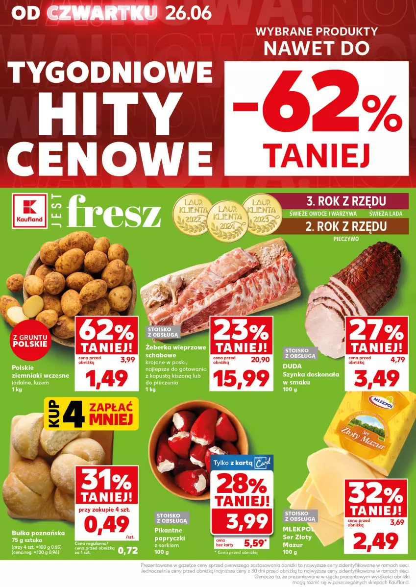 Gazetka promocyjna Kaufland - Mocny Start - ważna 30.06 do 02.07.2025 - strona 4 - produkty: Grunt, Kapustą, Owoce, Piec, Pieczywo, Szynka, Warzywa, Ziemniaki