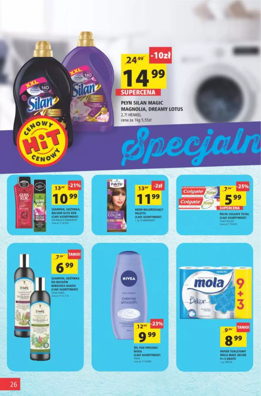 Gazetka promocyjna Arhelan - Gazetka - ważna 26.03 do 04.04.2021 - strona 26 - produkty: Colgate, Colgate Total, Gliss Kur, Gra, LG, Mola, Odżywka, Papier, Papier toaletowy, Silan, Szampon