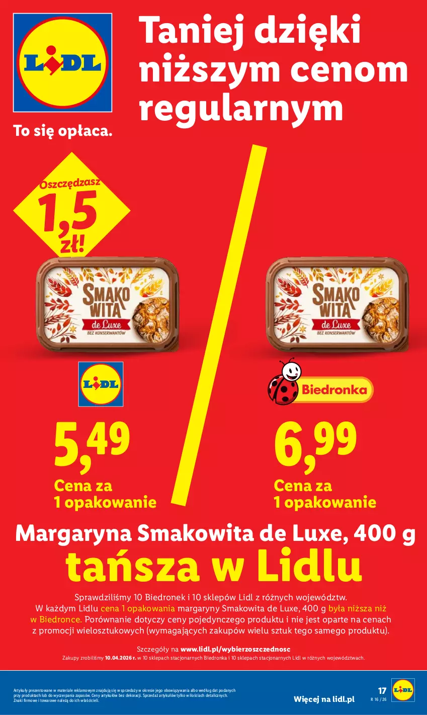 Gazetka promocyjna Lidl - Gazetka ważna od 23.04 do 26.04 - ważna 23.04 do 26.04.2026 - strona 17 - produkty: Margaryna, Por, Smakowita