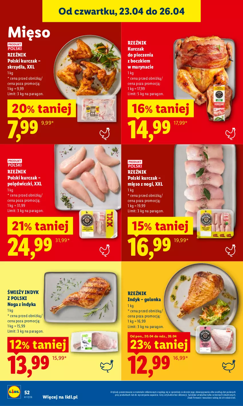 Gazetka promocyjna Lidl - Gazetka ważna od 23.04 do 26.04 - ważna 23.04 do 26.04.2026 - strona 52 - produkty: Kurczak, Mięso, Piec