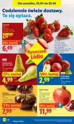 Gazetka promocyjna Lidl - Gazetka ważna od 23.04 do 26.04 - Gazetka - ważna od 26.04 do 26.04.2026 - strona 44 - produkty: Ser, Gra, Granat, Truskawki, Gruszki, Deser, Olej, Pomidory, Jabłka