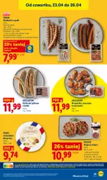 Gazetka promocyjna Lidl - Gazetka ważna od 23.04 do 26.04 - Gazetka - ważna od 26.04 do 26.04.2026 - strona 49 - produkty: Kurczak, PIKOK, Pilos, Camembert, Burger, Skrzydełka z kurczaka, Grill
