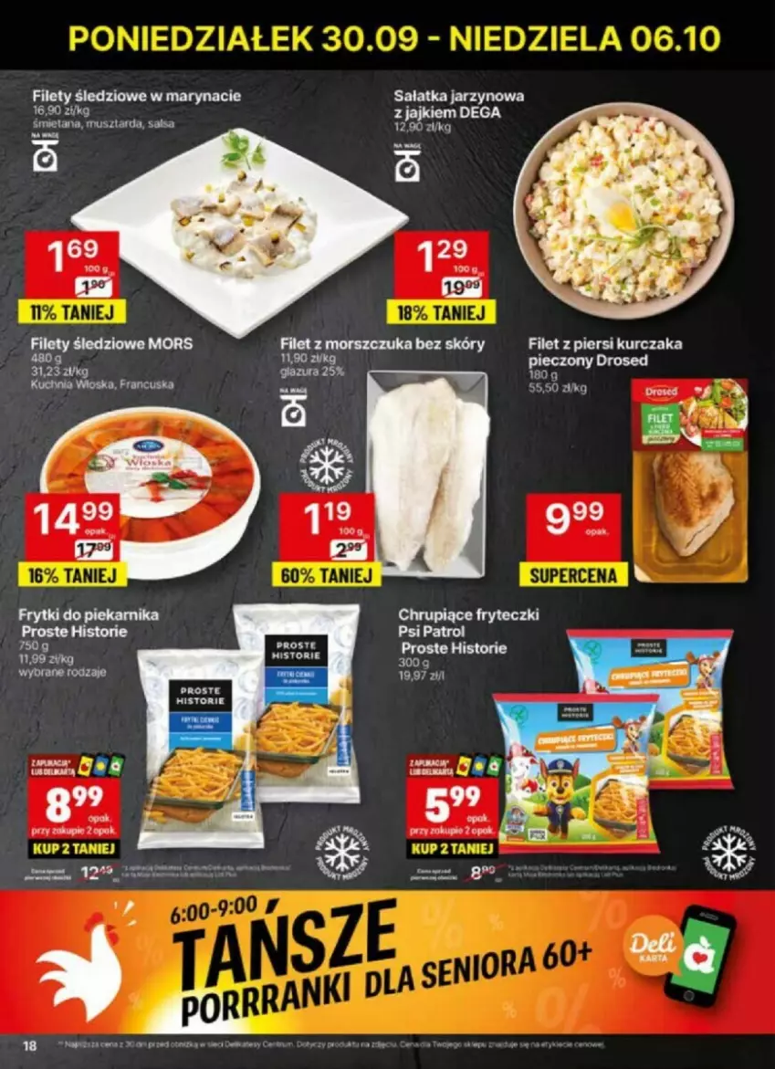 Gazetka promocyjna Delikatesy Centrum - ważna 30.09 do 06.10.2024 - strona 10 - produkty: Dega, Filet z piersi kurczaka, Frytki, K2, Kuchnia, Kurczak, LG, Mus, Musztarda, Piec, Piekarnik, Por, Salsa