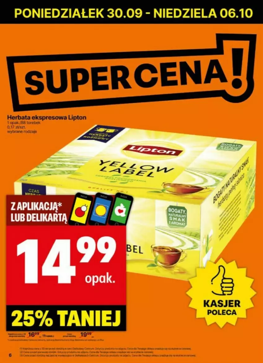 Gazetka promocyjna Delikatesy Centrum - ważna 30.09 do 06.10.2024 - strona 23 - produkty: Herbata, Lipton