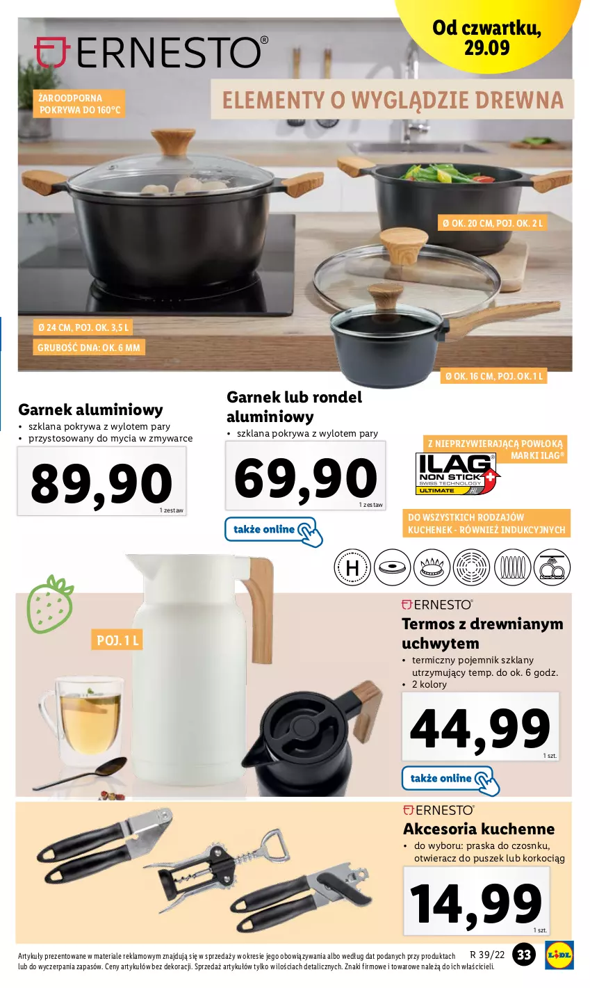 Gazetka promocyjna Lidl - GAZETKA - ważna 26.09 do 01.10.2022 - strona 37 - produkty: Garnek, Koc, Korkociąg, LANA, Otwieracz, Pojemnik, Pojemnik szklany, Pokrywa, Por, Praska, Rondel, Termos