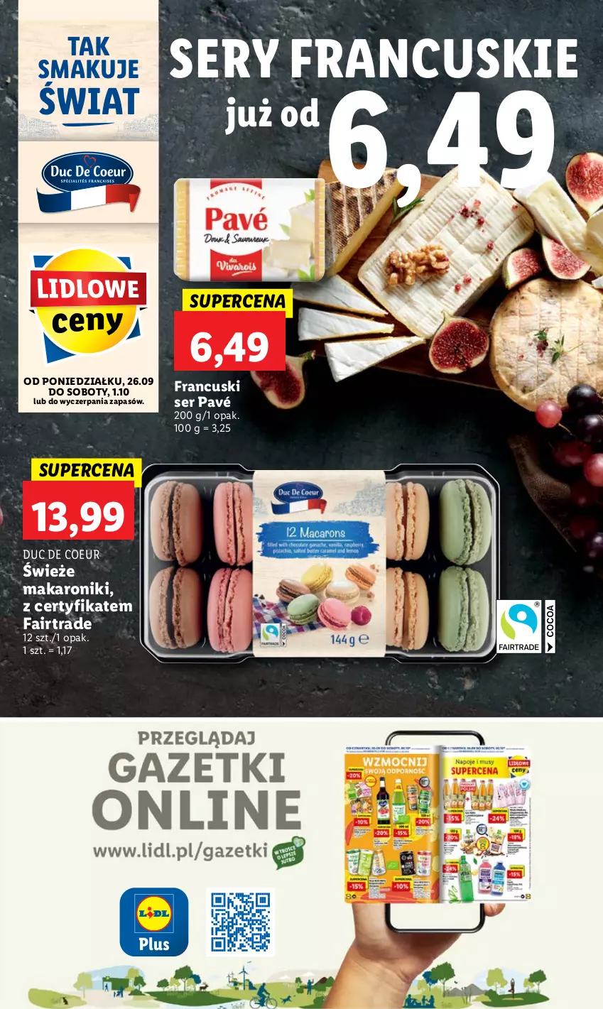 Gazetka promocyjna Lidl - GAZETKA - ważna 26.09 do 01.10.2022 - strona 50 - produkty: Fa, Makaron, Ser