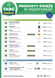 Gazetka promocyjna Makro - Targ MAKRO - oferta świeża w super cenach! - Gazetka - ważna od 03.10 do 03.10.2026 - strona 6 - produkty: Halibut, Warzywa, Sok, Roszponka, Warzywa i owoce, Rukola, Pomarańcze, Tusz, Krewetki, Owoce, Wino