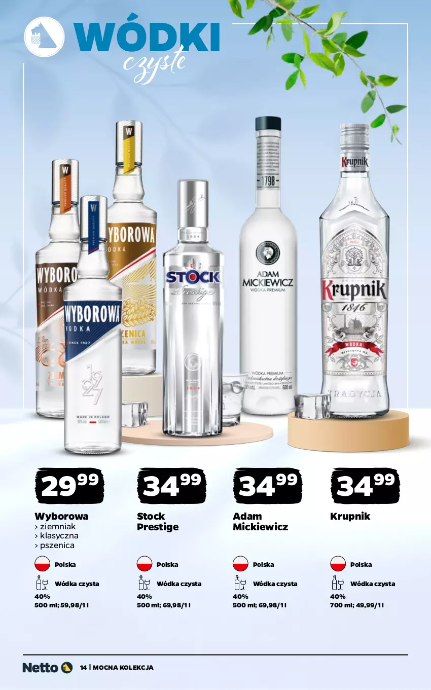 Gazetka promocyjna Netto - Alkohole - Mocne - ważna 11.05 do 23.05.2026 - strona 14 - produkty: Krupnik, Stock, Wódka, Wyborowa