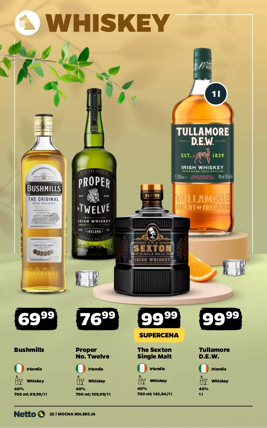 Gazetka promocyjna Netto - Alkohole - Mocne - ważna 11.05 do 23.05.2026 - strona 22 - produkty: Bushmills, Whiskey