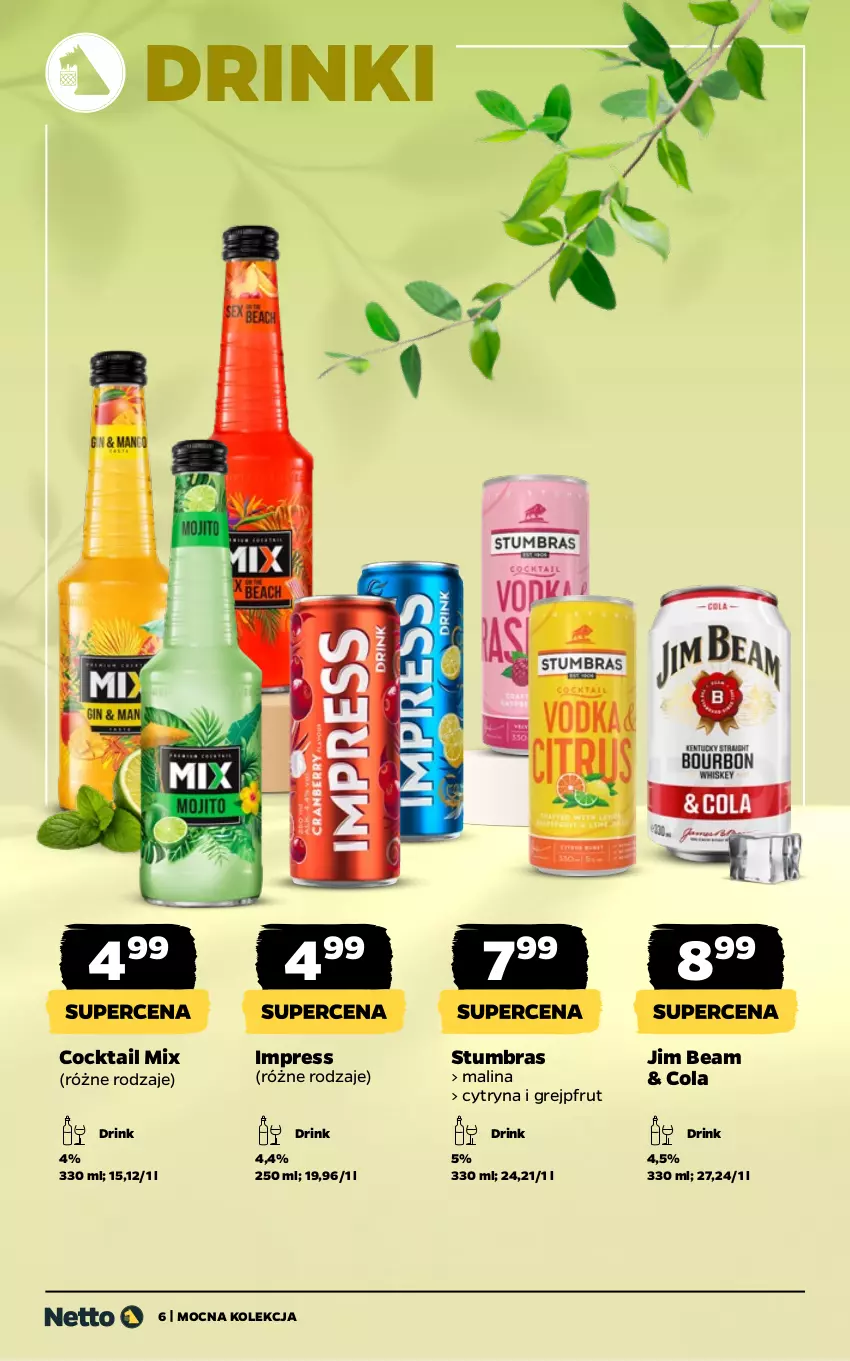 Gazetka promocyjna Netto - Alkohole - Mocne - ważna 11.05 do 23.05.2026 - strona 6 - produkty: Grejpfrut, Jim Beam