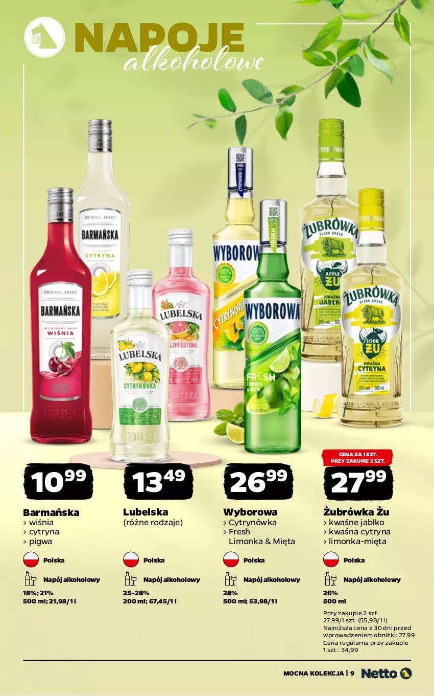 Gazetka promocyjna Netto - Alkohole - Mocne - ważna 11.05 do 23.05.2026 - strona 9 - produkty: Limonka, Mięta, Napój, Napoje, Wyborowa