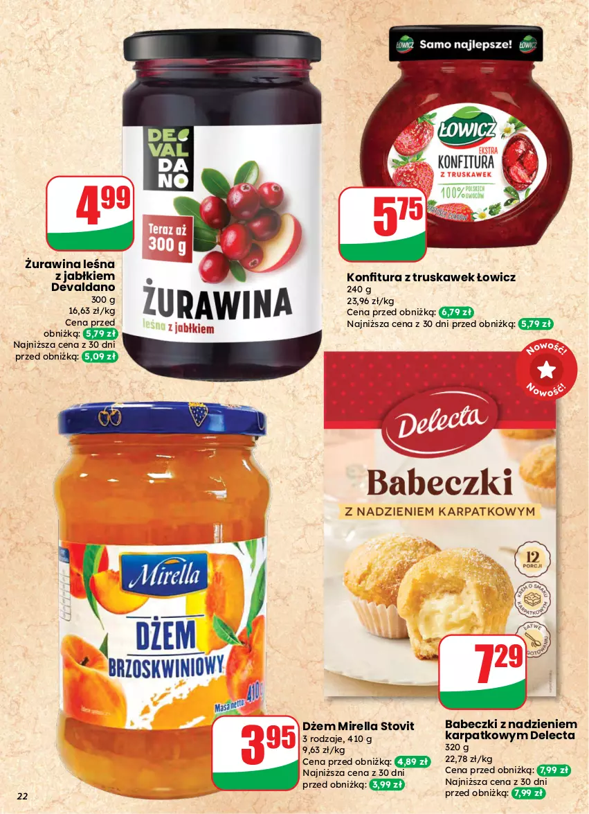 Gazetka promocyjna Dino - Gazetka 13 / 2026 - ważna 25.03 do 31.03.2026 - strona 22 - produkty: Babeczki, Delecta, Dżem, Karp