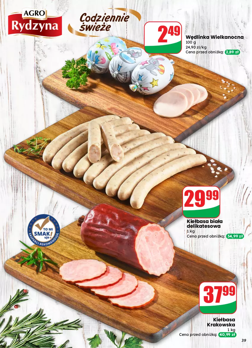 Gazetka promocyjna Dino - Gazetka 13 / 2026 - ważna 25.03 do 31.03.2026 - strona 39 - produkty: Inka, Kiełbasa, Kiełbasa biała, Kiełbasa krakowska