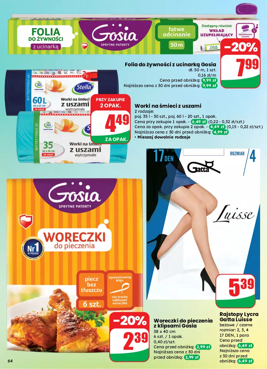 Gazetka promocyjna Dino - Gazetka 13 / 2026 - ważna 25.03 do 31.03.2026 - strona 64 - produkty: Gatta, Piec, Rajstopy, Top, Worki na śmiec, Worki na śmieci