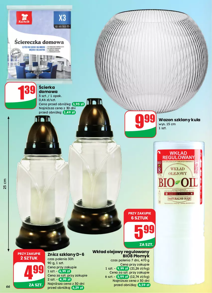 Gazetka promocyjna Dino - Gazetka 13 / 2026 - ważna 25.03 do 31.03.2026 - strona 66 - produkty: Olej, Wazon, Wkład olejowy, Znicz