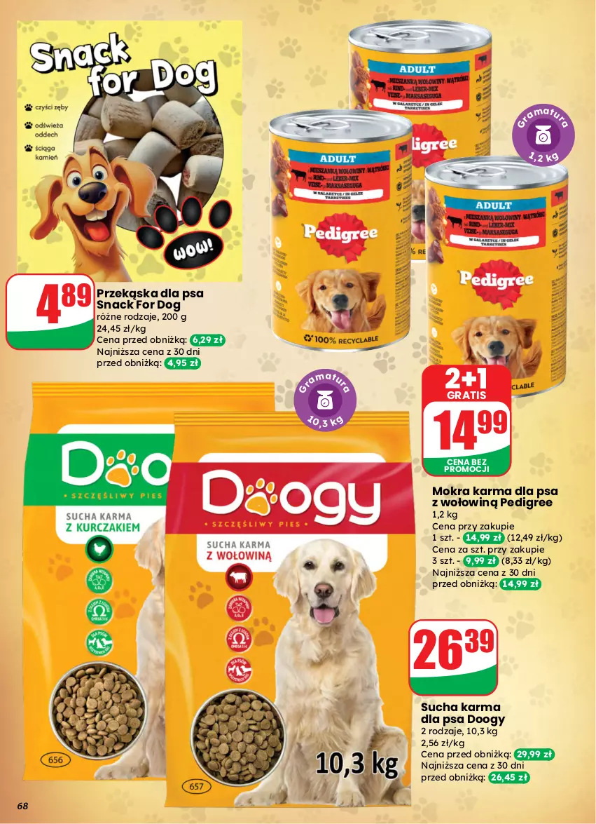 Gazetka promocyjna Dino - Gazetka 13 / 2026 - ważna 25.03 do 31.03.2026 - strona 68 - produkty: Gra, Mokra karma, Pedigree, Sucha karma