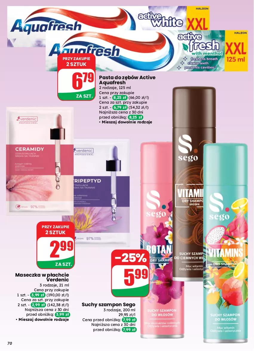 Gazetka promocyjna Dino - Gazetka 13 / 2026 - ważna 25.03 do 31.03.2026 - strona 70 - produkty: Aquafresh, Pasta do zębów, Suchy szampon, Szampon