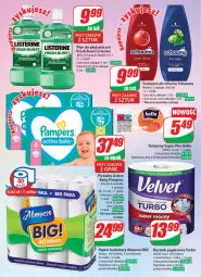 Gazetka promocyjna Dino - Gazetka 3 - Gazetka - ważna od 23.01 do 23.01.2024 - strona 53 - produkty: Mus, Listerine, Pampers, Papier, Bell, Pieluchy, Tampony, Papier toaletowy, Velvet, Płyn do płukania, Ręcznik, Schauma, Szampon, Bella, Fa