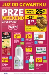 Gazetka promocyjna Aldi - Gazetka - ważna od 25.09 do 25.09.2021 - strona 22 - produkty: Ser, Mazdamer, Piątnica, Kajzerka, Cars, Mlekovita, Tera, Sezam, Lurpak, Masło, Kefir, Mleko