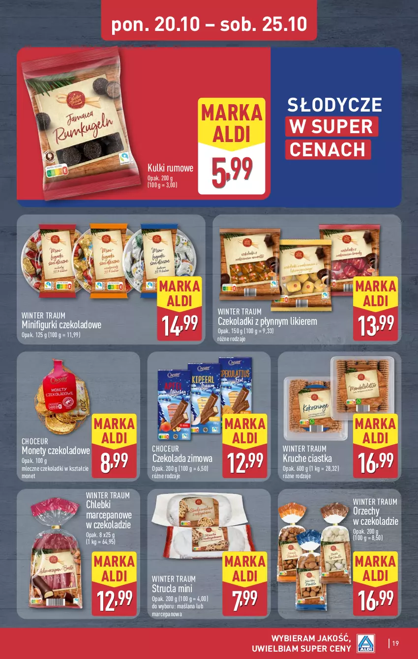Gazetka promocyjna Aldi - Pełna oferta - ważna 20.10 do 25.10.2025 - strona 19 - produkty: Chleb, Ciastka, Czekolada, LANA, Likier, Orzechy w czekoladzie, Rum, Strucla