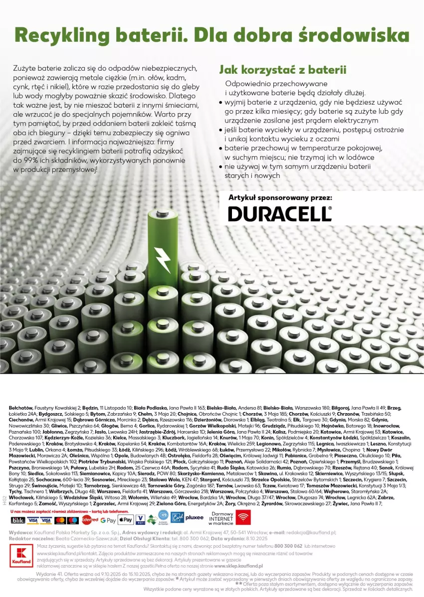 Gazetka promocyjna Kaufland - Kaufland - ważna 09.10 do 15.10.2025 - strona 20 - produkty: BIC, Chrzan, Cynk, Dior, Dres, Duracell, Fa, Inka, Kosz, Mięta, Orka, Piec, Pojemnik, Rum, Silan, Sok, Sos, Szal, Telefon, Top, Wino