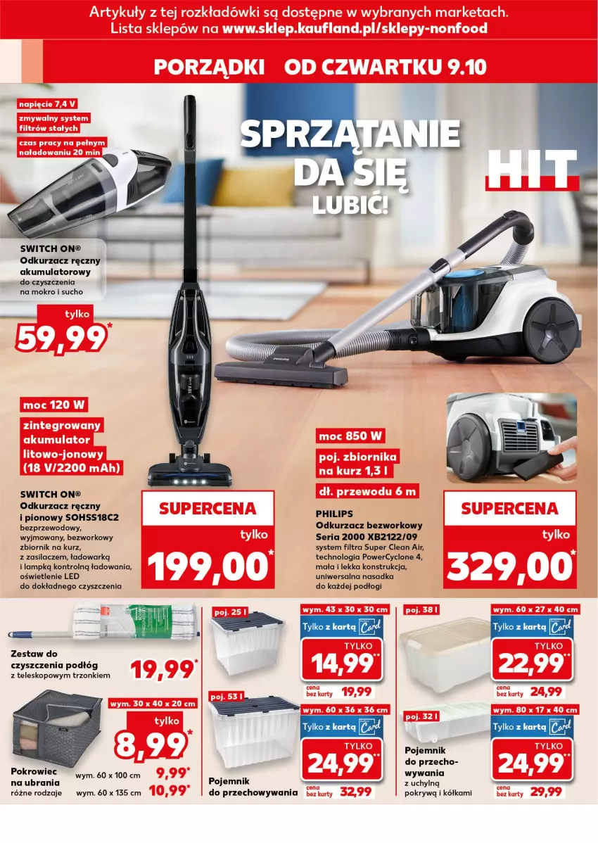 Gazetka promocyjna Kaufland - Kaufland - ważna 09.10 do 15.10.2025 - strona 6 - produkty: Akumulator, Odkurzacz, Philips, Pojemnik, Pokrowiec, Ser, Teleskop, Ubrania