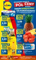 Gazetka promocyjna Lidl - GAZETKA - Gazetka - ważna od 24.01 do 24.01.2024 - strona 1 - produkty: Pistacje, Papier, Jaja, Ananas, Papier toaletowy, Flora, Pomidory, Nektar