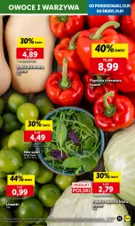 Gazetka promocyjna Lidl - GAZETKA - Gazetka - ważna od 24.01 do 24.01.2024 - strona 15 - produkty: Warzywa, Papryka czerwona, Papryka, Sałat, Owoce
