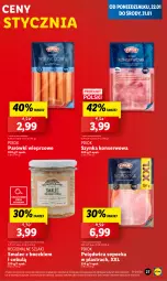 Gazetka promocyjna Lidl - GAZETKA - Gazetka - ważna od 24.01 do 24.01.2024 - strona 29 - produkty: Polędwica, Ser, Parówki, Szynka konserwowa, Szynka, Smalec
