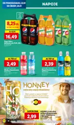 Gazetka promocyjna Lidl - GAZETKA - Gazetka - ważna od 24.01 do 24.01.2024 - strona 38 - produkty: 7up, Pepsi max, Mirinda, Napoje, Pepsi, Napój izotoniczny, Woda, Napój, Magnez