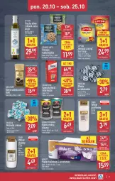 Gazetka promocyjna Aldi - Artykuły przemysłowe i tekstylia - Gazetka - ważna od 25.10 do 25.10.2025 - strona 3 - produkty: Pistacje, Earl Grey, Kawa rozpuszczalna, Sok, Gin, Gra, Papier, Kawa ziarnista, Dallmayr, Kawa, Herbata czarna, Papier toaletowy, Lipton, Oliwa z oliwek, Herbata, Olej, Segafredo, Michałki, Wkład olejowy, Oliwa