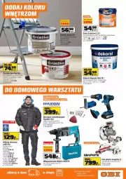 Gazetka promocyjna Obi - Gazetka OBI - Gazetka - ważna od 09.11 do 09.11.2021 - strona 19 - produkty: Por, Gra, Wiertarka, Buty, Kurtka, Makita, Farba lateksowa, Warka, Tarka, Młot, Młotowiertarka, Spodnie, Dekoral, Półbuty, Chusta, Dulux, Akumulator, Fa