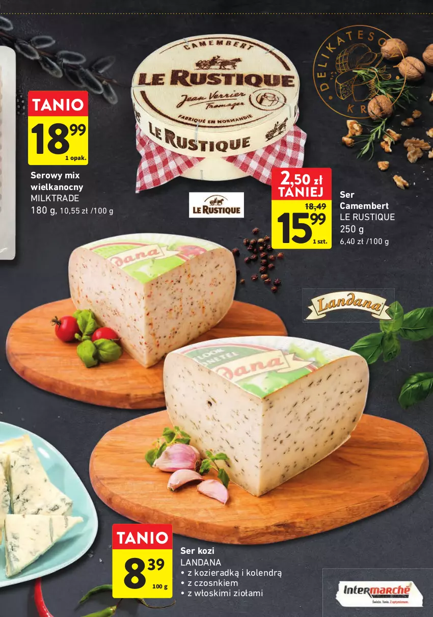 Gazetka promocyjna Intermarche - Gazetka Intermarche - ważna 30.03 do 08.04.2023 - strona 3 - produkty: Camembert, Cheddar, Gorgonzola, NaTurek, Rust, Ser, Ser kozi