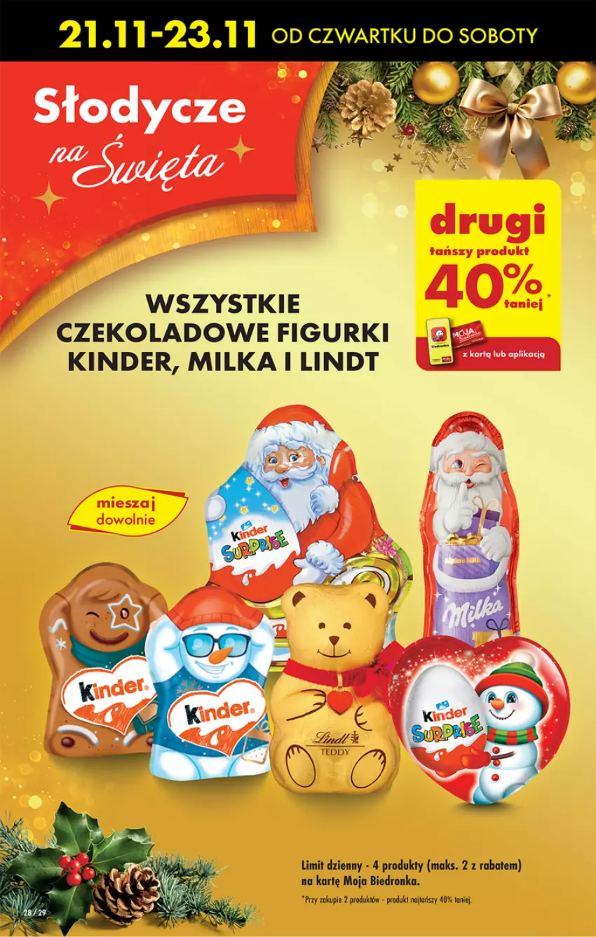 Gazetka promocyjna Biedronka - Od Czwartku - ważna 21.11 do 27.11.2024 - strona 36 - produkty: Kinder, Lindt, Milka