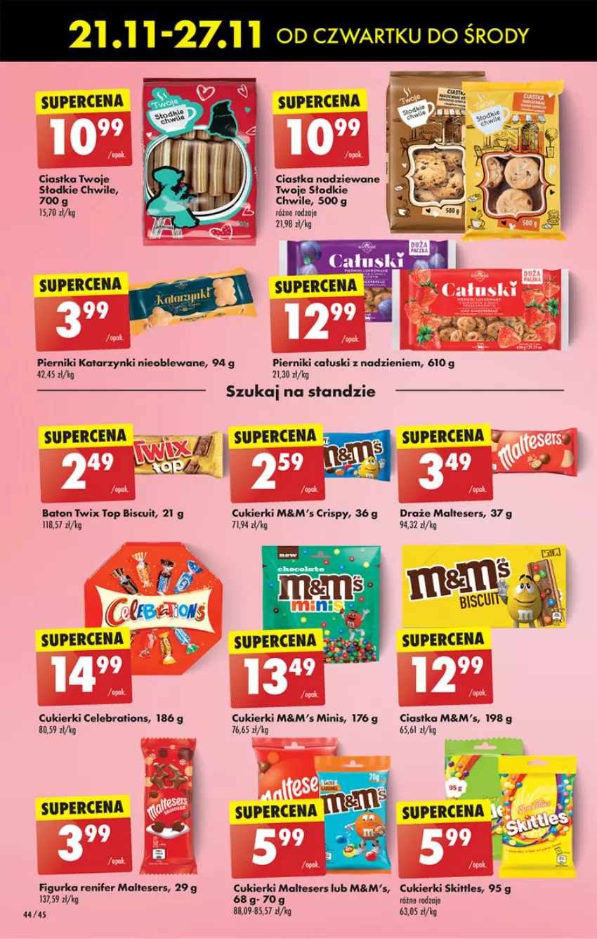 Gazetka promocyjna Biedronka - Od Czwartku - ważna 21.11 do 27.11.2024 - strona 52 - produkty: Baton, Ciastka, Cukier, Cukierki, Piernik, Renifer, Ser, Top, Twix