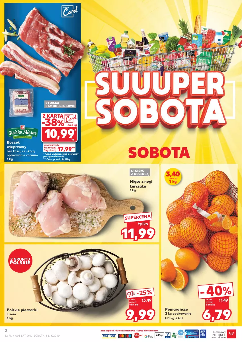 Gazetka promocyjna Kaufland - Gazetka tygodnia - ważna 30.01 do 05.02.2025 - strona 2 - produkty: Boczek, Boczek wieprzowy, Grunt, Kurczak, Mięso, Piec, Pomarańcze