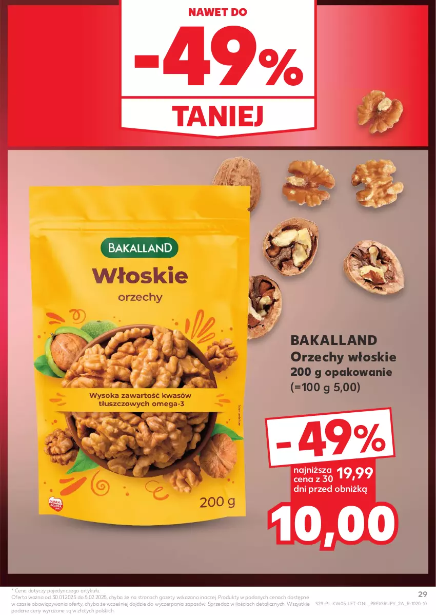 Gazetka promocyjna Kaufland - Gazetka tygodnia - ważna 30.01 do 05.02.2025 - strona 29 - produkty: Bakalland, Orzechy włoskie