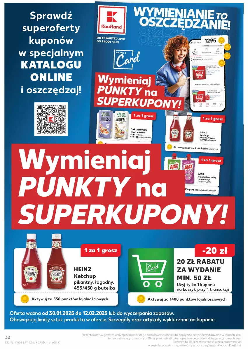 Gazetka promocyjna Kaufland - Gazetka tygodnia - ważna 30.01 do 05.02.2025 - strona 32 - produkty: Heinz, Ketchup, Kosz, Rama, Sok, Tran