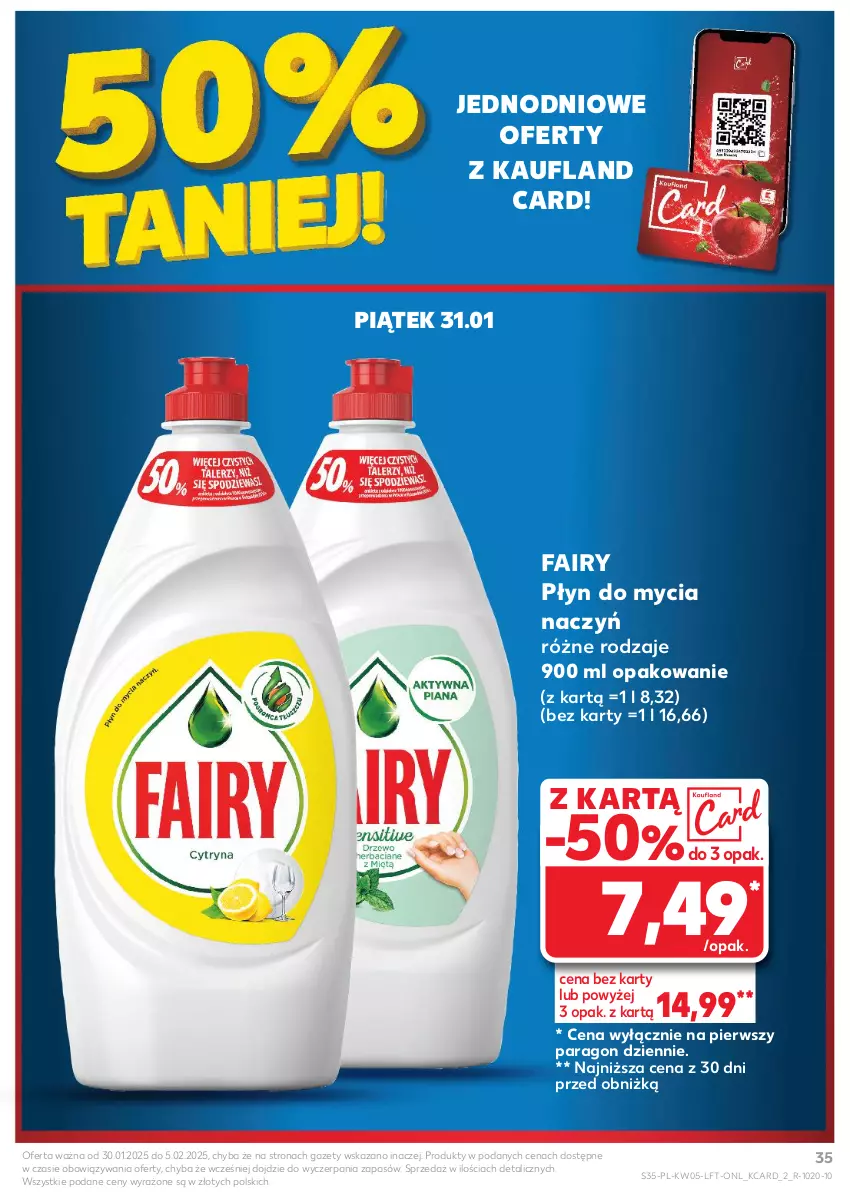 Gazetka promocyjna Kaufland - Gazetka tygodnia - ważna 30.01 do 05.02.2025 - strona 35 - produkty: Do mycia naczyń, Fa, Fairy, Płyn do mycia, Płyn do mycia naczyń