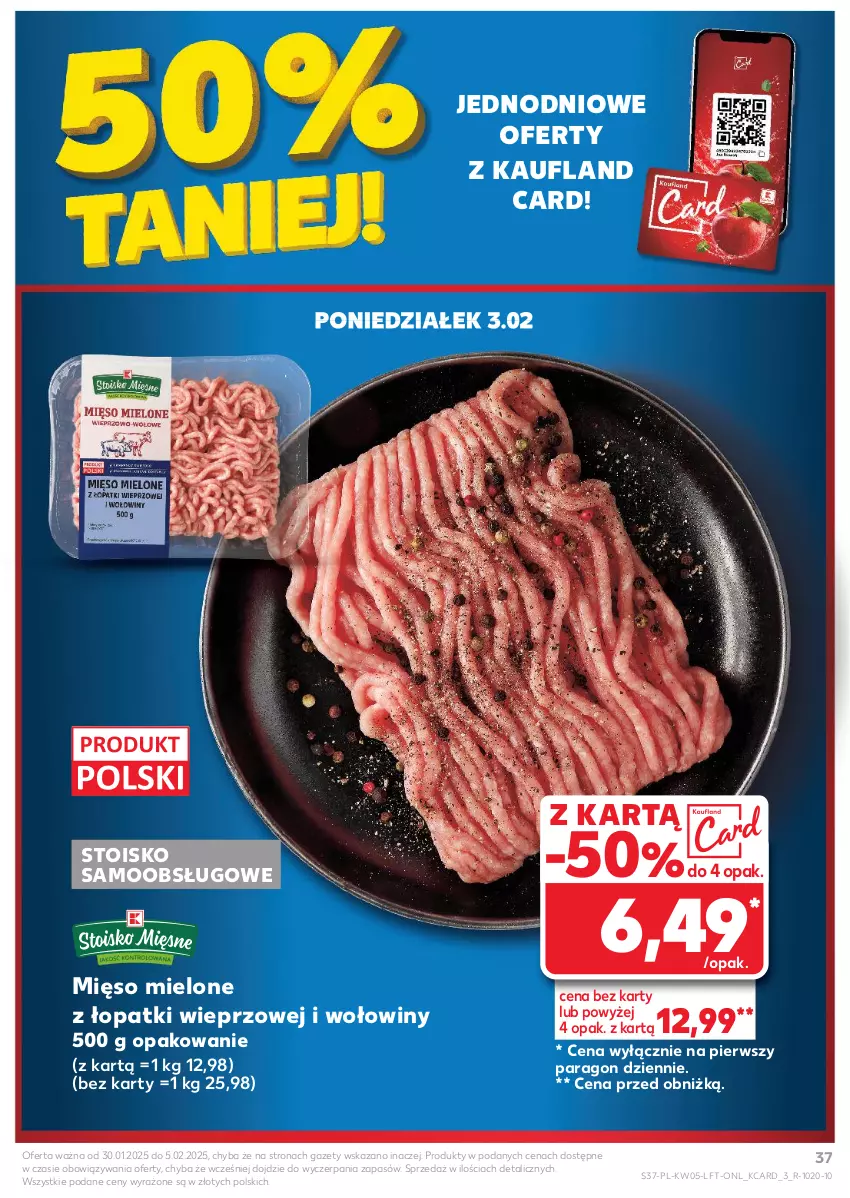 Gazetka promocyjna Kaufland - Gazetka tygodnia - ważna 30.01 do 05.02.2025 - strona 37 - produkty: Mięso, Mięso mielone, Mięso mielone z łopatki wieprzowej