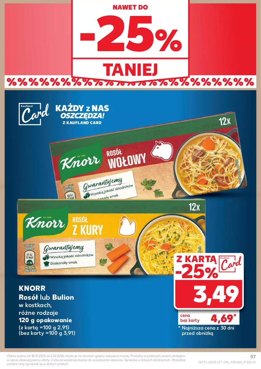 Gazetka promocyjna Kaufland - Gazetka tygodnia - ważna 30.01 do 05.02.2025 - strona 57 - produkty: Bulion, Knorr, Lion, Miruna, Rosół