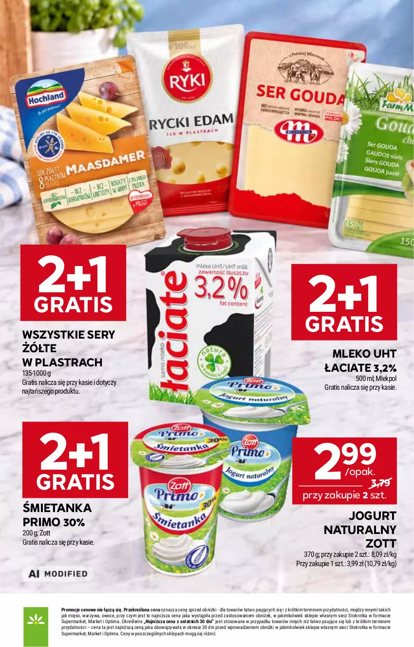 Gazetka promocyjna Stokrotka - Market - ważna 01.10 do 07.10.2026 - strona 16 - produkty: Gra, Jogurt, Jogurt naturalny, Mięso, Mleko, Optima, Owoce, Ser, Warzywa, Zott