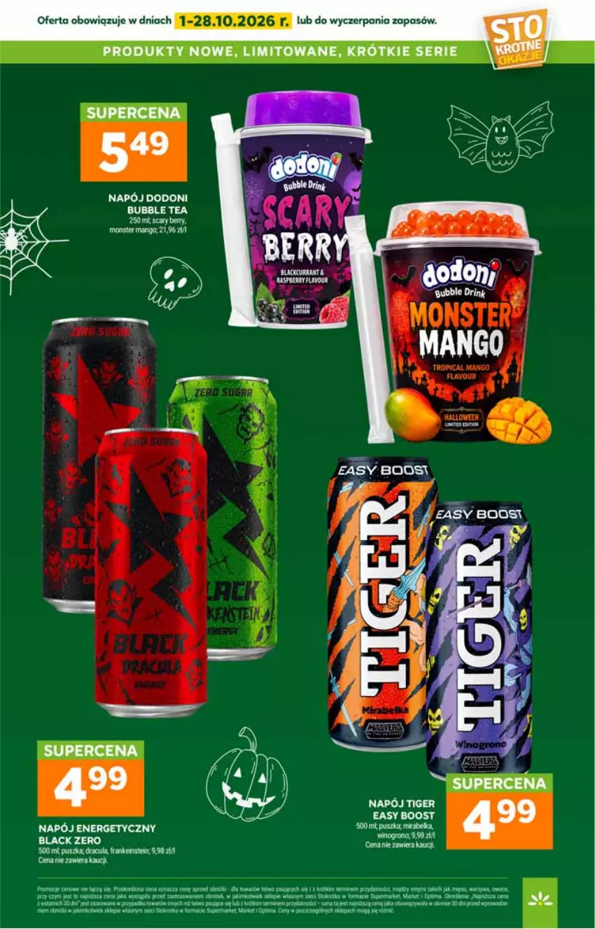 Gazetka promocyjna Stokrotka - Market - ważna 01.10 do 07.10.2026 - strona 25 - produkty: Koc, Lack, Mango, Napój, Napój energetyczny, Tiger