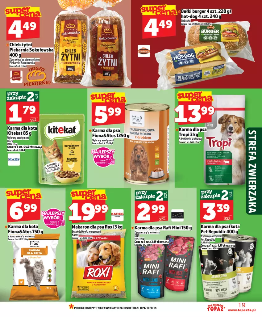 Gazetka promocyjna Topaz - Gazetka - ważna 15.01 do 21.01.2026 - strona 19 - produkty: Burger, Chleb, Gra, Kurczak, Makaron, Por, Sok, Sos, Top, Warzywa